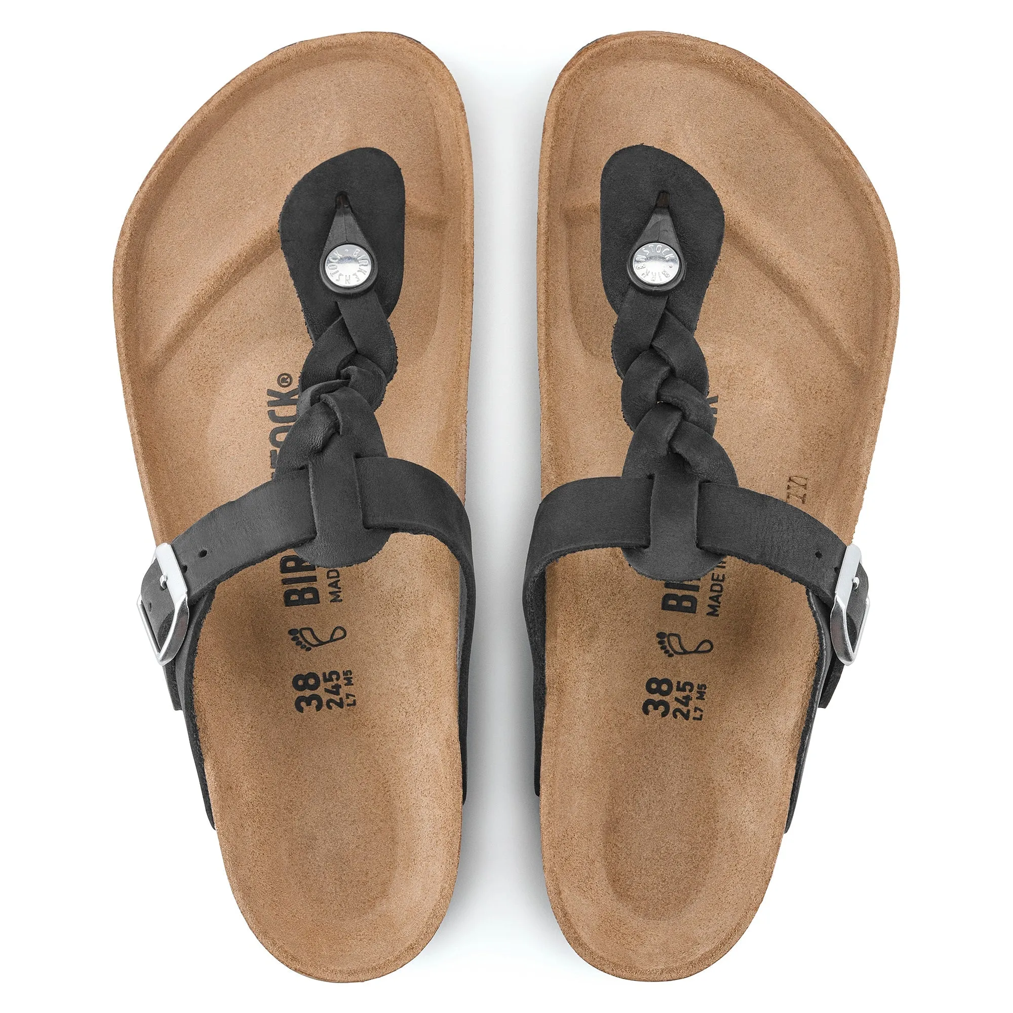 Women's Birkenstock Gizeh Braided Oiled Leather