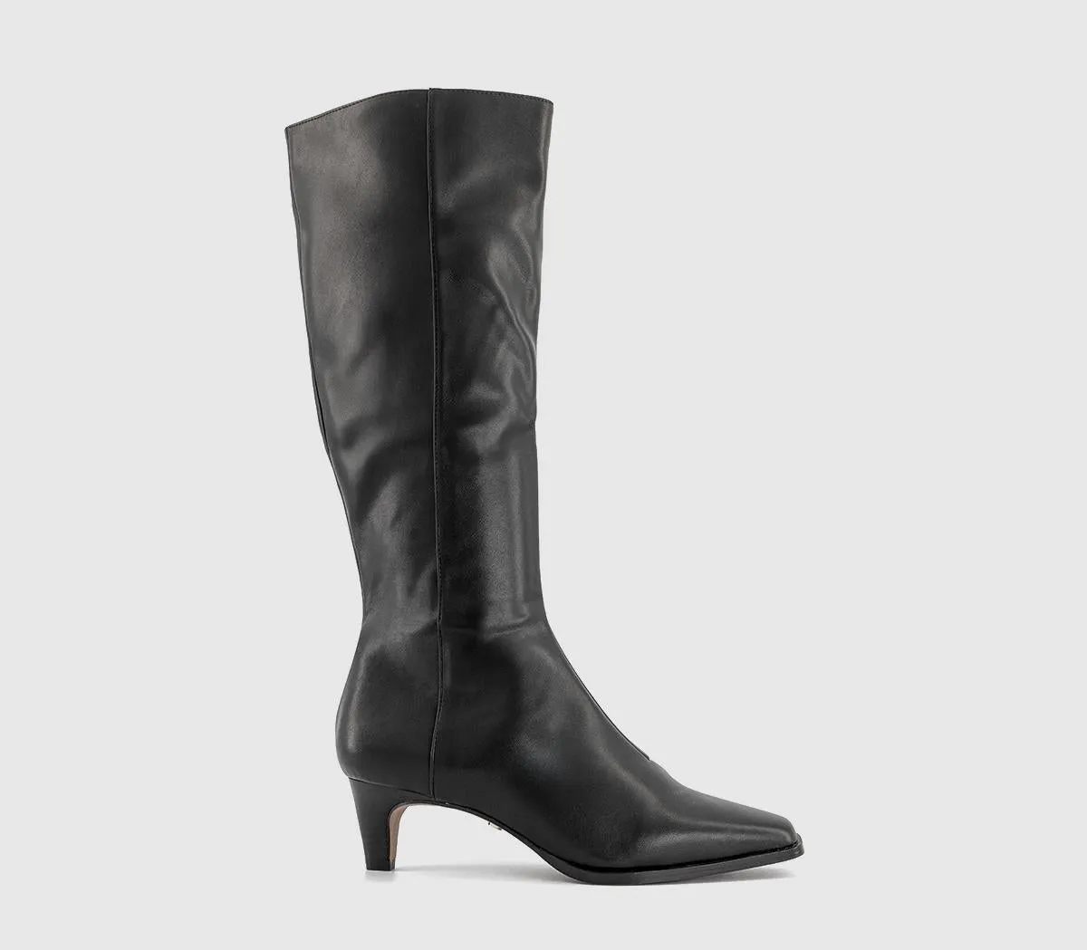 Womens OFFICE Karissa Curve Heel Knee High Boots Black