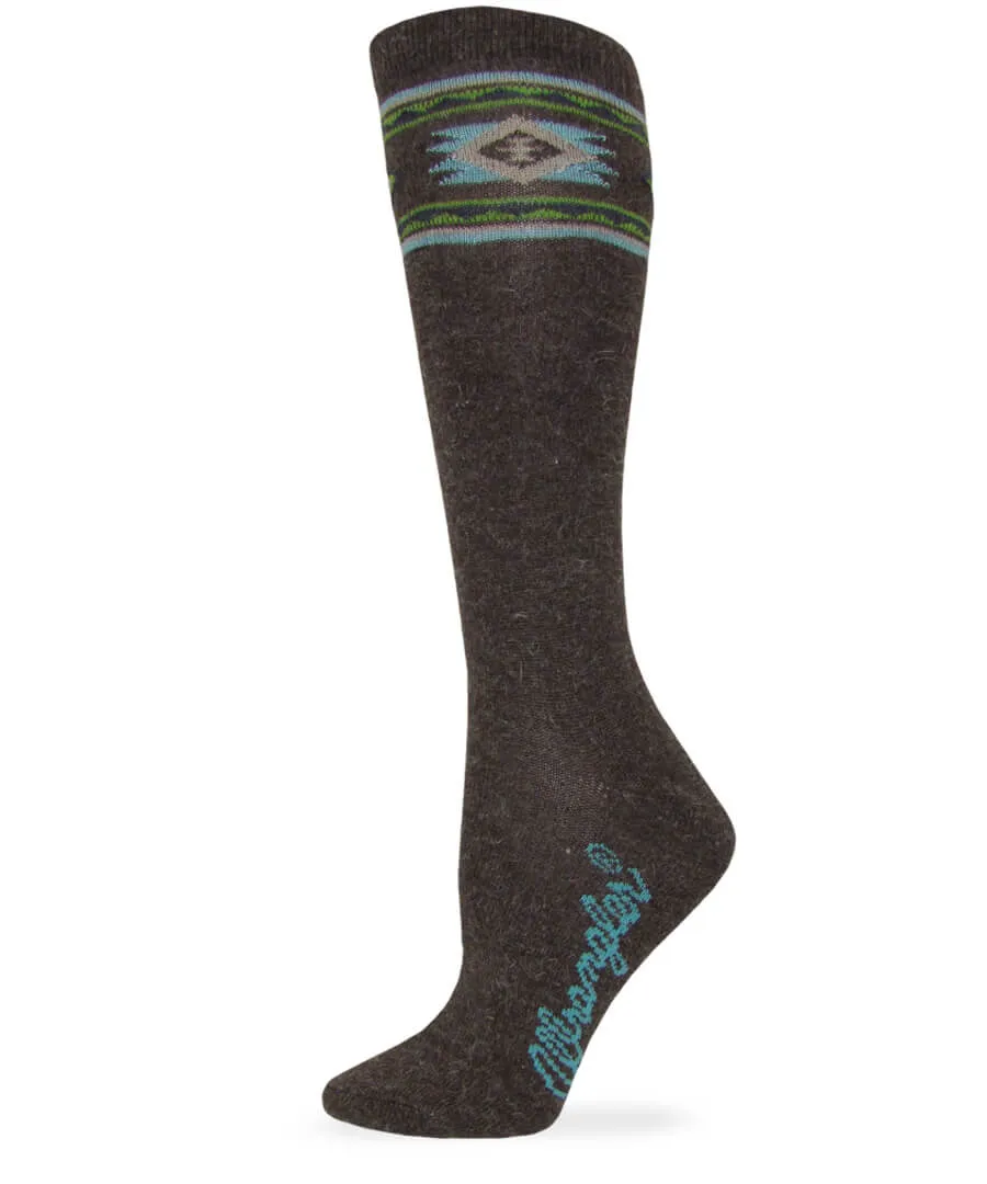 Wrangler Ladies Angora Aztec Knee High Socks 1 Pair