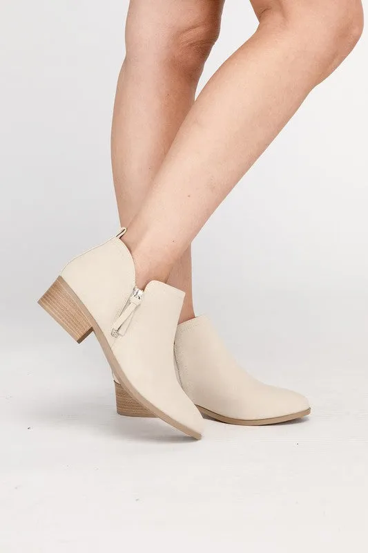 ZAYNE Ankle Booties with Zipper